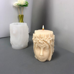 Flower Goddess Candles Mold,Angel Girl Statue Silicone Mold,Decorative Candle Mold,Goddess Plaster Mold,Personalized Candles Mold 230214