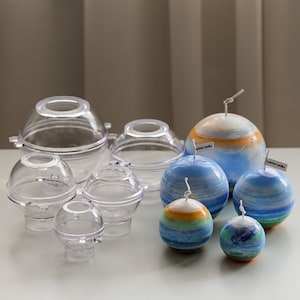Round Sphere Acrylic Mold,5-10 CM Round Ball Plastic Mold,Transparent Scented Candles Mold,Handmade Soap Mold,Ball Lamp Mold 230798