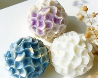 Stampo in silicone a forma di onda floreale, stampo per candele a forma di fiore, stampo in resina sferico, stampo per candele aromatiche fatte in casa, stampo in gesso 232421