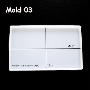 Large Rectangle Square Tray Silicone Mold,Epoxy Resin Jewelry Trinket Tray Mold,Storage Tray Silicon Mold,Cement Plaster Tray Mold 221150 Mold 03