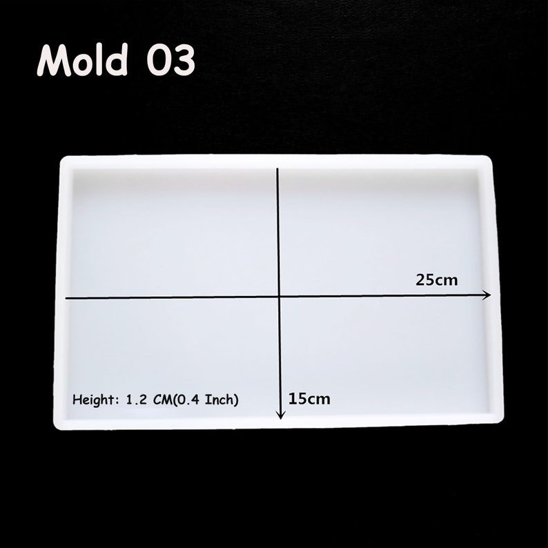Large Rectangle Square Tray Silicone Mold,Epoxy Resin Jewelry Trinket Tray Mold,Storage Tray Silicon Mold,Cement Plaster Tray Mold 221150 Mold 03