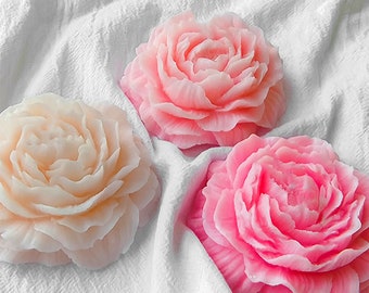 Peony Flower Silicone Mold,Flower Candles Silicon Mold,Epoxy Resin Peony Mold,Handmade Soap Mold,Scented Plaster Flower Mold 230988