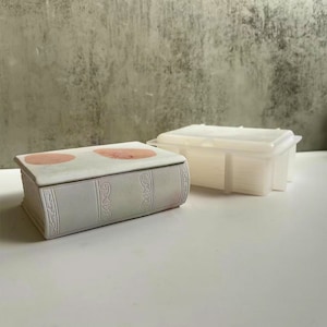 Book Shaped Storage Box Silicone Mold,Concrete Plaster Storage Box Mold,Epoxy Resin Trinket Box Jewelry Box Mold 223235