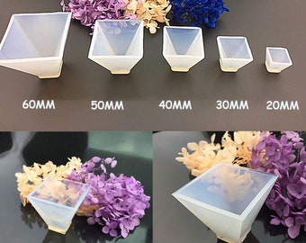 Stampo in resina piramidale da 20-60 mm, stampo in silicone a piramide piccola, stampo in resina di fiori secchi, stampo in resina epossidica, stampo artigianale in resina piramidale 240082