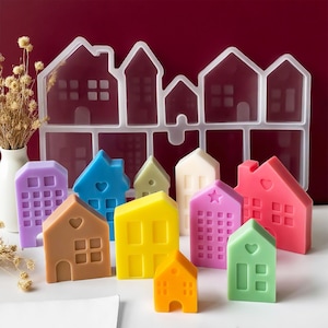 House Silicone Mold,Concrete Plaster House Mold,Wax Candles Making Mold,Epoxy Resin House Mold,House Silicon Mold 232155