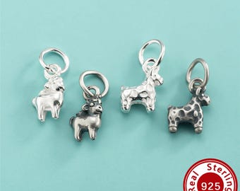 2 Styles Sheep Dog Pendants,Solid 925 Sterling Silver Cute Animal  Charms,Antiqued Silver Charms,DIY Bracelet Jewelry Craft Supplies 4500764