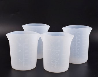 350-450ML Capacity Silicone Measuring Cup,Resin Measuring Cup,Use For Epoxy Resin Mixing,Jewelry Making,Waxing,Reusable Supply Tool 290009