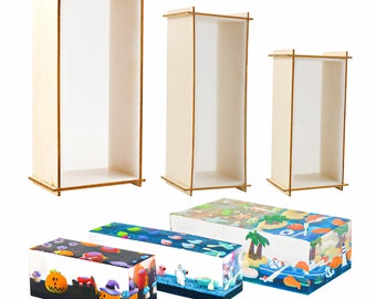 Rectangle Silicone Mold With Holder,Cuboid Clear Resin Mold,Dried Flower Mold,Epoxy Resin Rectangle Mold,Resin Casting Mold 240311