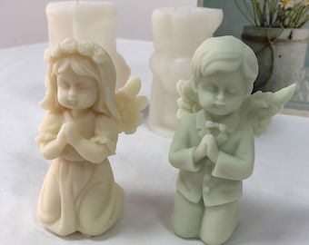 Angel Candle Silicone Mold,Cute Girl Boy Scented Plaster Mold,Epoxy Resin Angel Mold,Angel Candle Making Mold,Angels Silicon Mold 230809