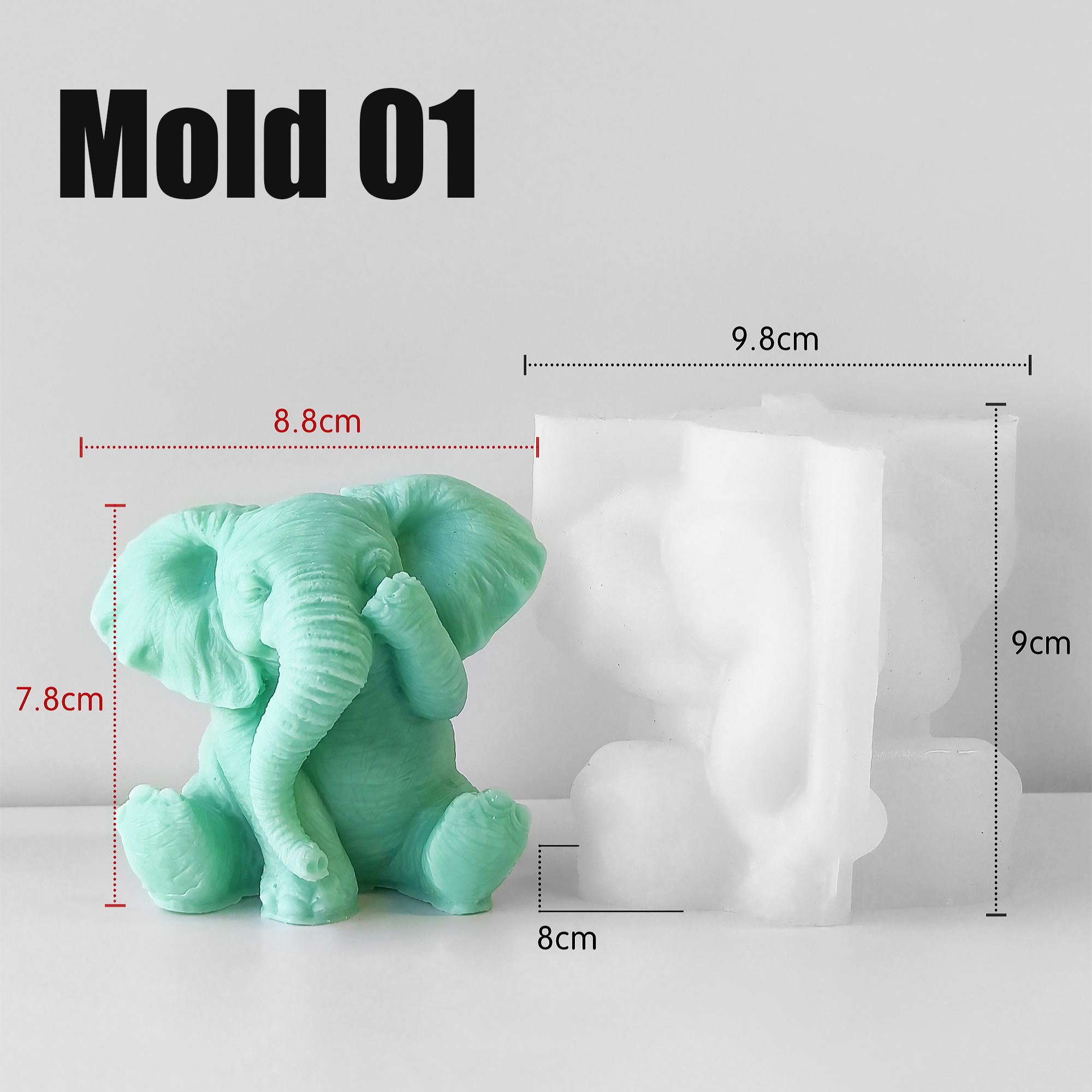Moule En Silicone Parfumé En Forme D'éléphant - Pour Résine, Savon, Cire - Taille S/M Ou L/XL (environ 7-10 Cm)