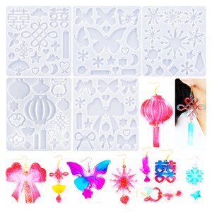 Earring Silicone Mold,Epoxy Resin Pendant Mold,UV Resin Charm Mold,Resin Earring Silicon Mold 212791