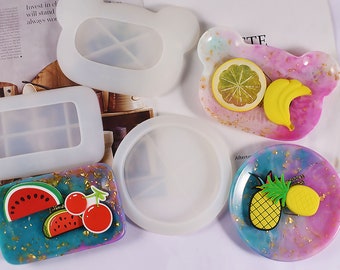 Dish Silicone Mold,Round/Bear/Rectangle Dish Resin Mold,Epoxy Resin Jewelry Tray Mold,Concrete Plaster Trinket Dish Mold 221154