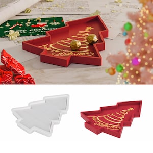 Christmas Tray Silicone Mold,Concrete Plaster Trinket Tray Mold,Epoxy Resin Jewelry Tray Mold,UV Resin Christmas Tree Tray Mold 221564