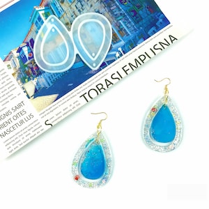 Pear Earring Silicone Mold,Epoxy Resin Waterdrop Pendant Mold,UV Resin Pear Charm Mold,Jewelry Mold,Resin Charm Mold 212488