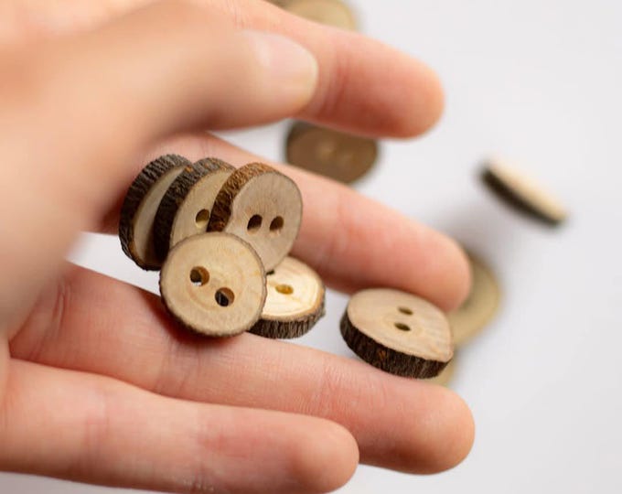 Featured listing image: Handmade pear tree buttons (6 pcs)