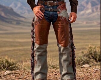 Western Shotgun Chaps – Real Leather Riding Chaps for Cowboys & Cowgirls,