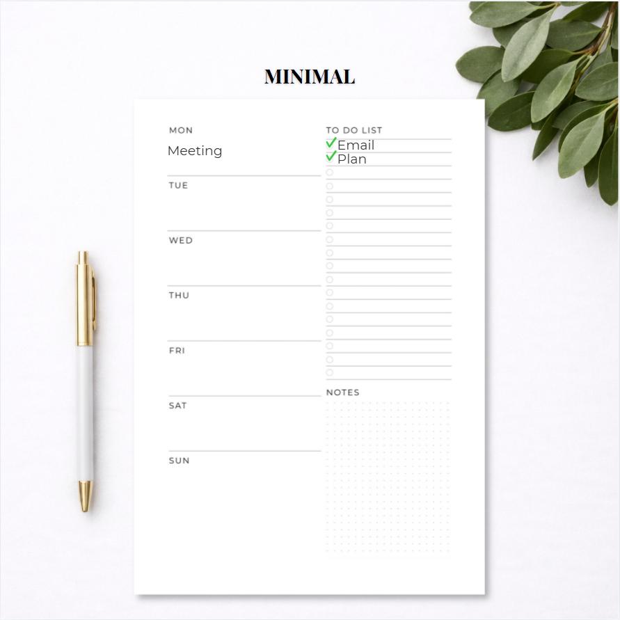 Productivity Planner Bundle Printable PDF Daily Weekly Task Planner ...