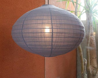 SHINRA Linen Ceiling Lamp Shade | Mother’s Day Gift, Wabi Sabi Saucer-Shaped Pendant Hanging Light, Akari Lamp, Scandinavian UFO Lampshade