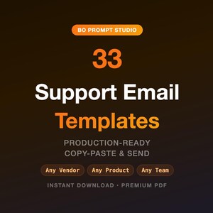 33 Support Email Templates – Technical Support Engineers, Copy-Paste Ready (PDF Download)