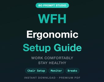 Guía de configuración ergonómica para trabajar desde casa / Lista de verificación de salud para la oficina en casa / Salud en el trabajo remoto (PDF)