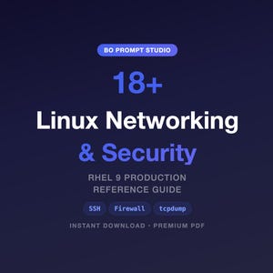 Linux Networking & Security Cheat Sheet | firewalld SSH tcpdump SELinux nftables | RHEL 9 Sysadmin PDF
