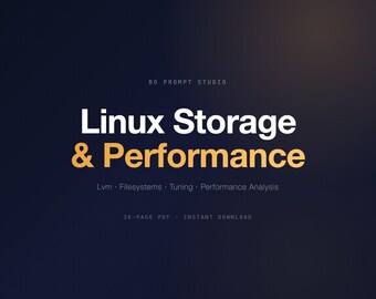 Linux Storage & Performance Cheat Sheet | LVM, Filesystems, Tuning, I/O  Bottlenecks | Instant Download