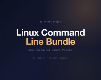 Linux Command Line Cheat Sheet Bundle | Print-Ready PDF Reference | Instant Download