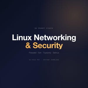 Linux Networking & Security Cheat Sheet | firewalld, SSH, tcpdump, SELinux | Instant Download