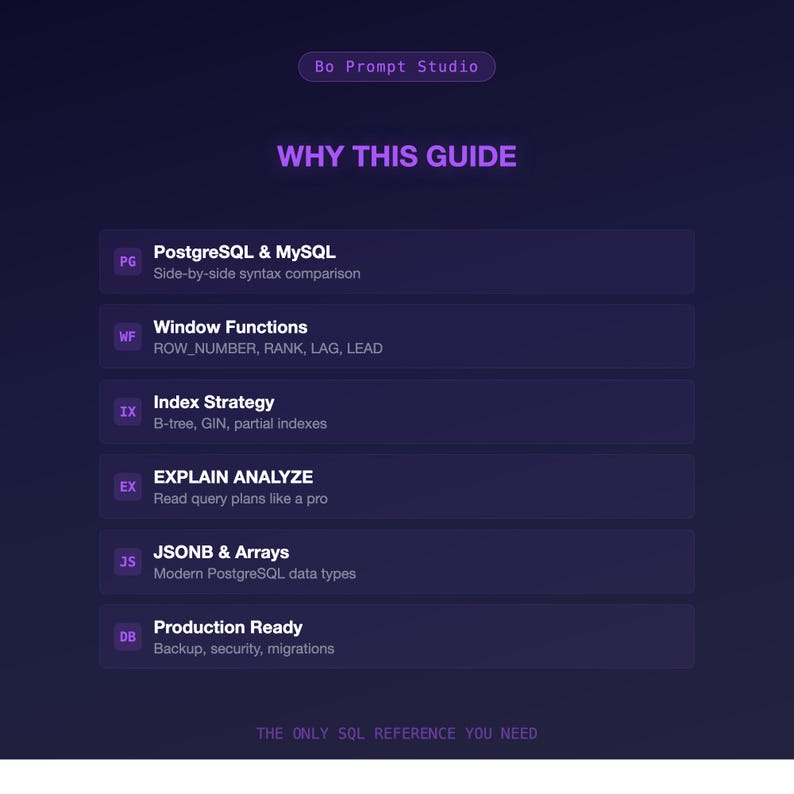 Guida di riferimento rapido SQL / PostgreSQL, MySQL, DBA (PDF di 44 pagine) immagine 4