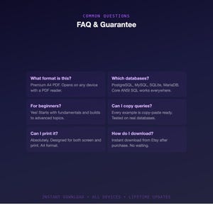 Guida di riferimento rapido SQL / PostgreSQL, MySQL, DBA (PDF di 44 pagine) immagine 8