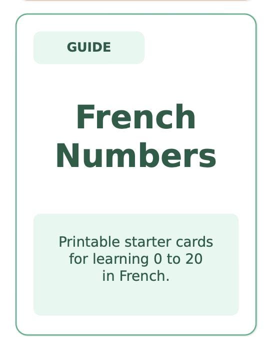 French Numbers 1–20 Flash Cards Printable for Kids With Pronunciation ...