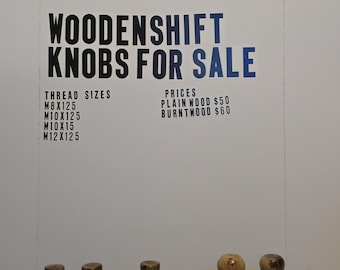 Burnt wooden shift knobs