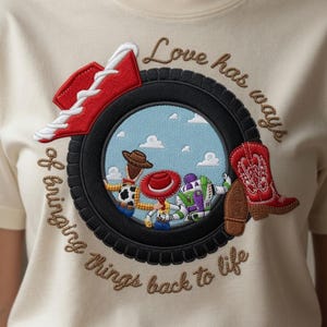 Embroidered Vintage I Knew It I Knew You Shirt, TS Toy Story 5 Friendship Tee, Woody Buzz Lightyear Shirt, Disneyland Family Matching image 1