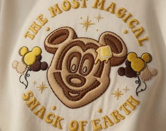 Mickey Waffle Shirt, Disney Foodie Embroidered Tee, The Most Magical Snack On Earth Shirt, Disney Family Trip Tee