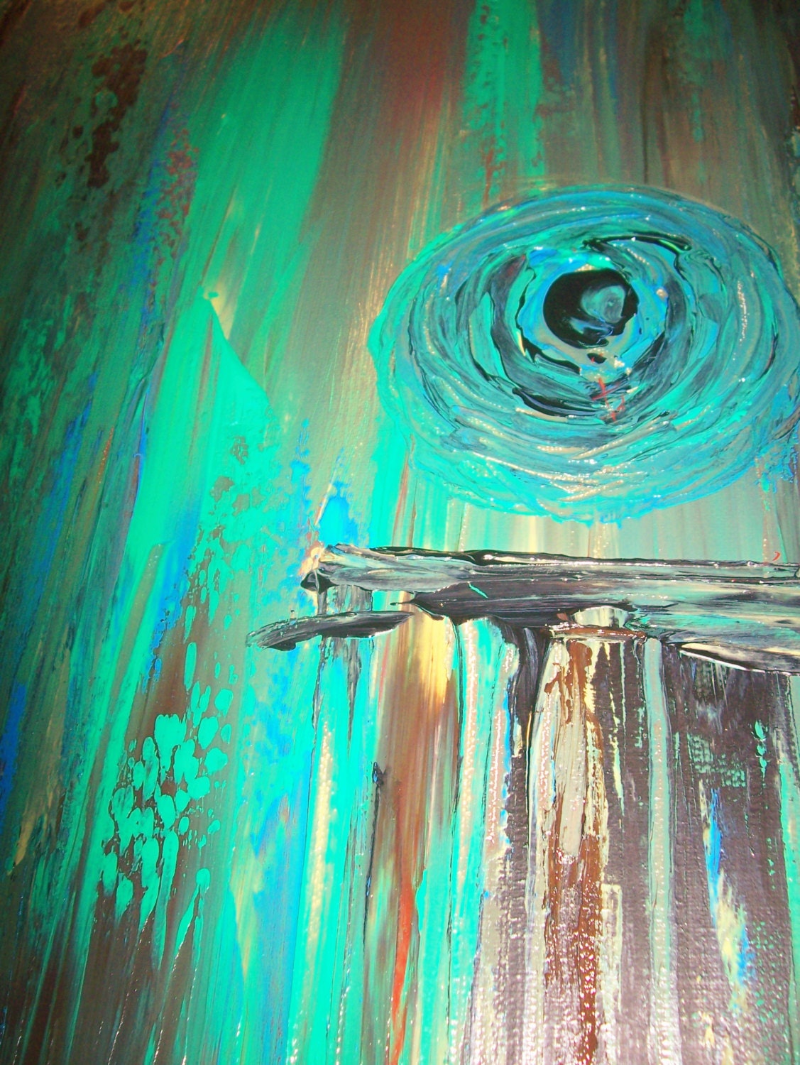 売れました！オリジナル大型抽象画 モダンアクリル油絵 キャンバス