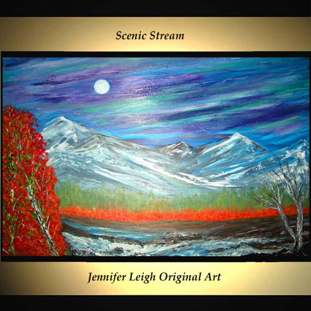 オリジナル大型抽象画 モダンアクリル画 油絵 キャンバスアート SCENIC