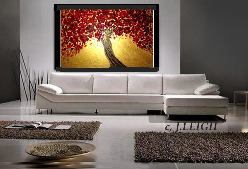 Gran pintura abstracta moderna contemporánea lienzo arte | Etsy