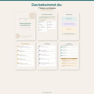 Explication des dysfonctionnements exécutifs | Cartes de communication sur le TDAH | Infographie sur la neurodivergence, les familles et les écoles (allemand) image 2
