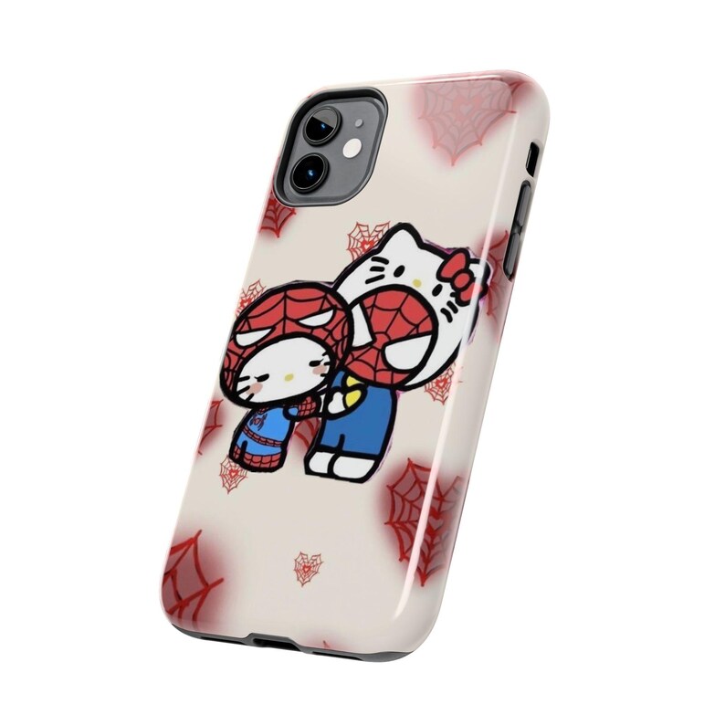 Kopie der Hello Kitty x Batman Pixel Art Handyhülle | Robuste Handyhülle Bild 3