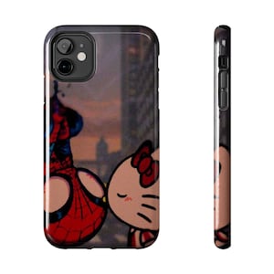 Funda para teléfono Hello Kitty x Spider-Man Kiss / Funda resistente para teléfono imagen 1