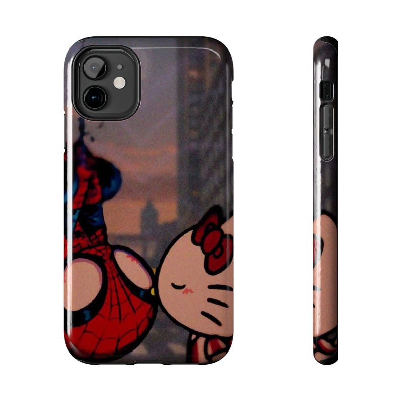 Funda para teléfono Hello Kitty x Spider-Man Kiss / Funda resistente para teléfono imagen 1