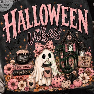Ghost and Pumpkin PNG, Halloween Png, halloween PNG, Halloween town shirt design, Halloween Stamp PNG, Spooky Ghost Pumpkin Shirt Graphic