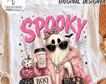 Glam Ghost Png, Preppy Ghost Png, Boujee Png, Bling Design, Leopard Print Png, Ghost Graphic, Halloween Designs, Spooky Graphic