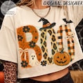 Boo PNG Design, Distressed Halloween PNG, varsity Png, Spooky Coquette Boo PNG, Halloween Png, fall pumpkin, Girly Png, Trendy halloween png product logo