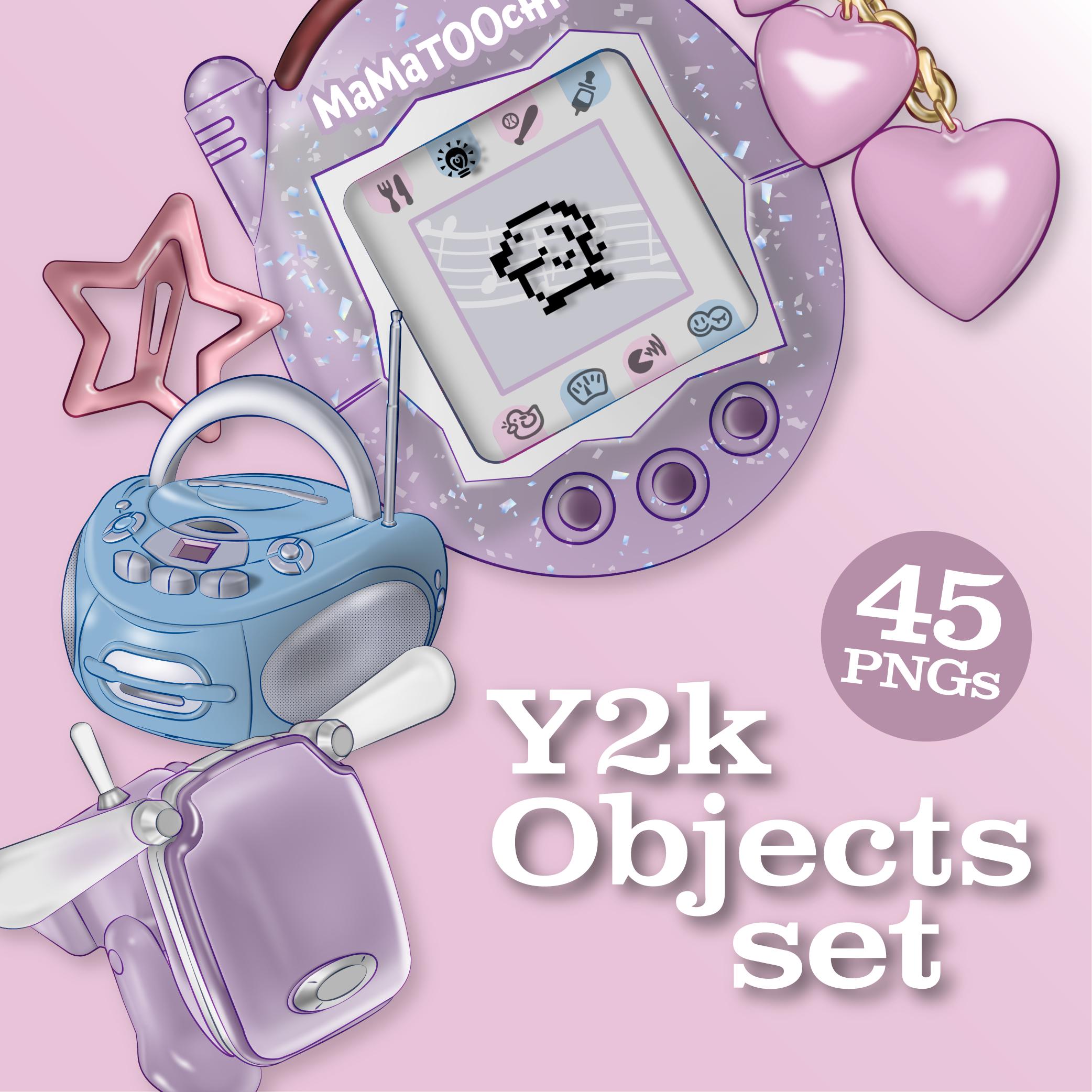 Y2K Clipart Objects Pack PNG, Coquette Aesthetic Stickers, Planner ...