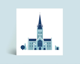 Micro Norwich Cathedral Greetings Card