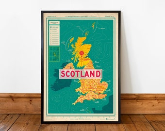 Scotland Not Scotland (the United Kingdom of) A2 print