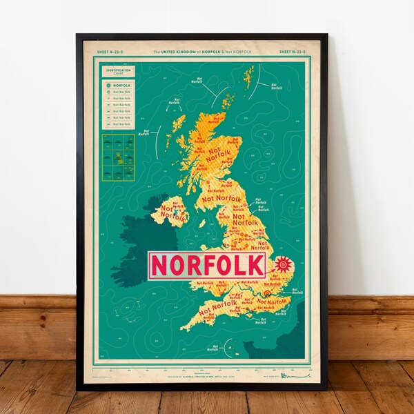 Norfolk Not Norfolk (the United Kingdom of) A2 print