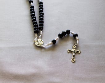 Black Wooden St. Benedict Rosary