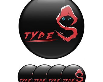3D Domed Wheel Center Cap Stickers Set of 4 – Epoxy Logo Decals for Car Rims – Hubcap Emblem Replacement